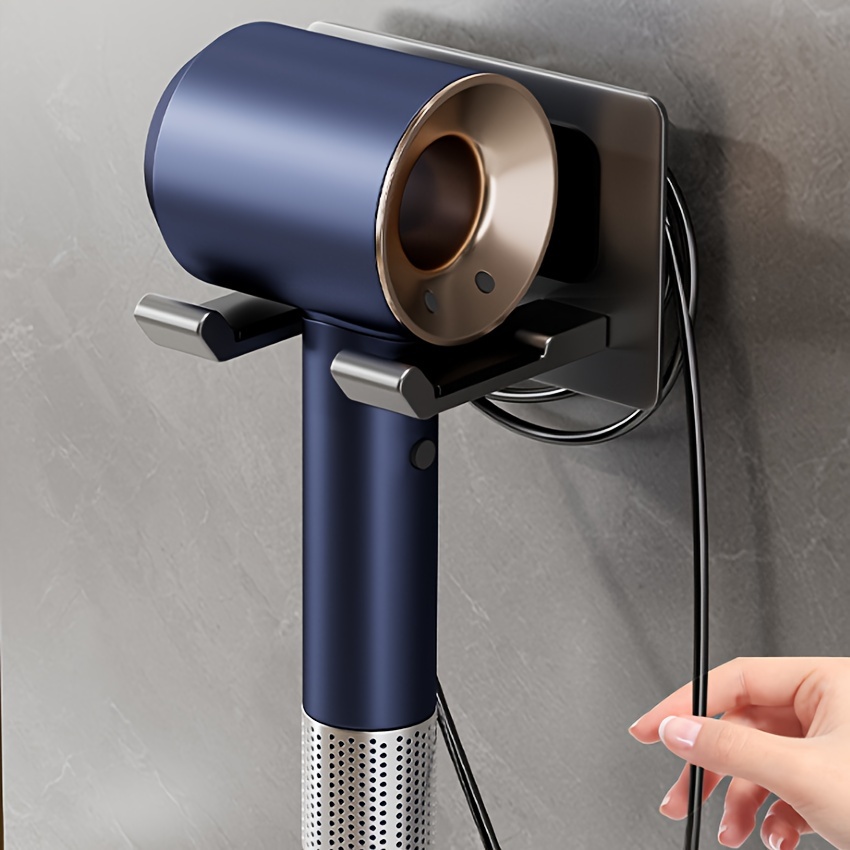 Hair Dryer Shelf Free Punching Toilet Hair Dryer Bracket Temu