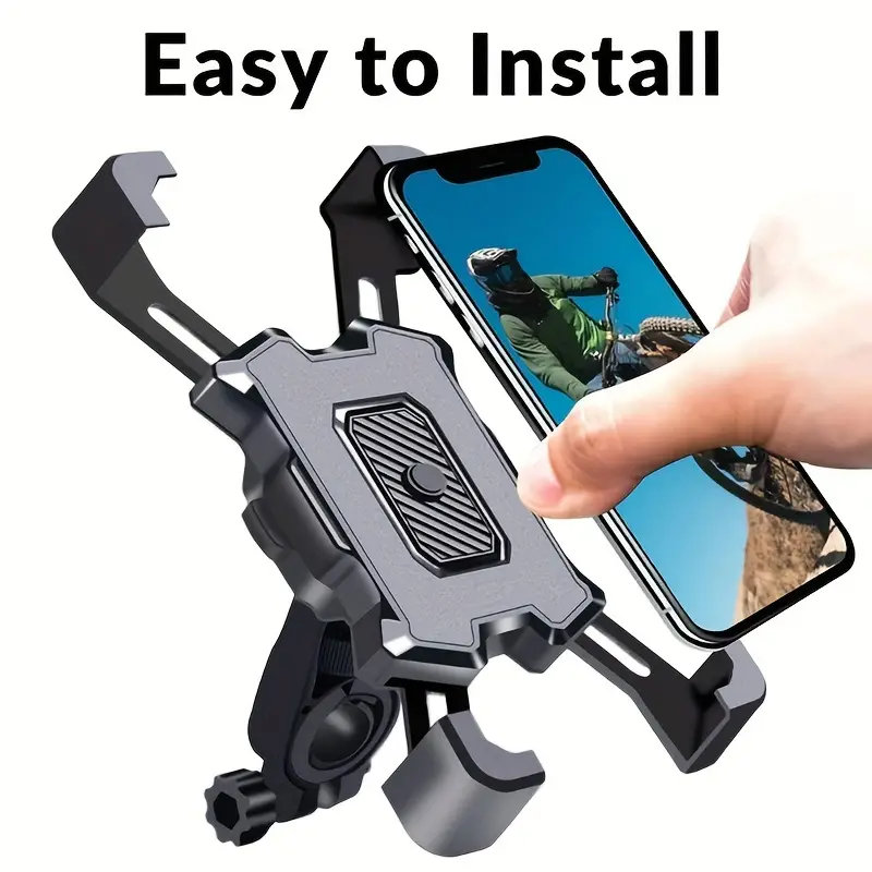1pc auto lock rearview mirror bike phone holder easy open motorcycle support mount for your mobile cellphone details 1