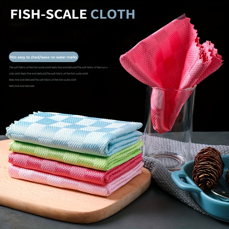 10/20pcs Dishwashing Cloth Kitchen Cleaning Wipes Household Multipurpose  Absorbent Nonstick Oil Fiber Cleaning Cloth