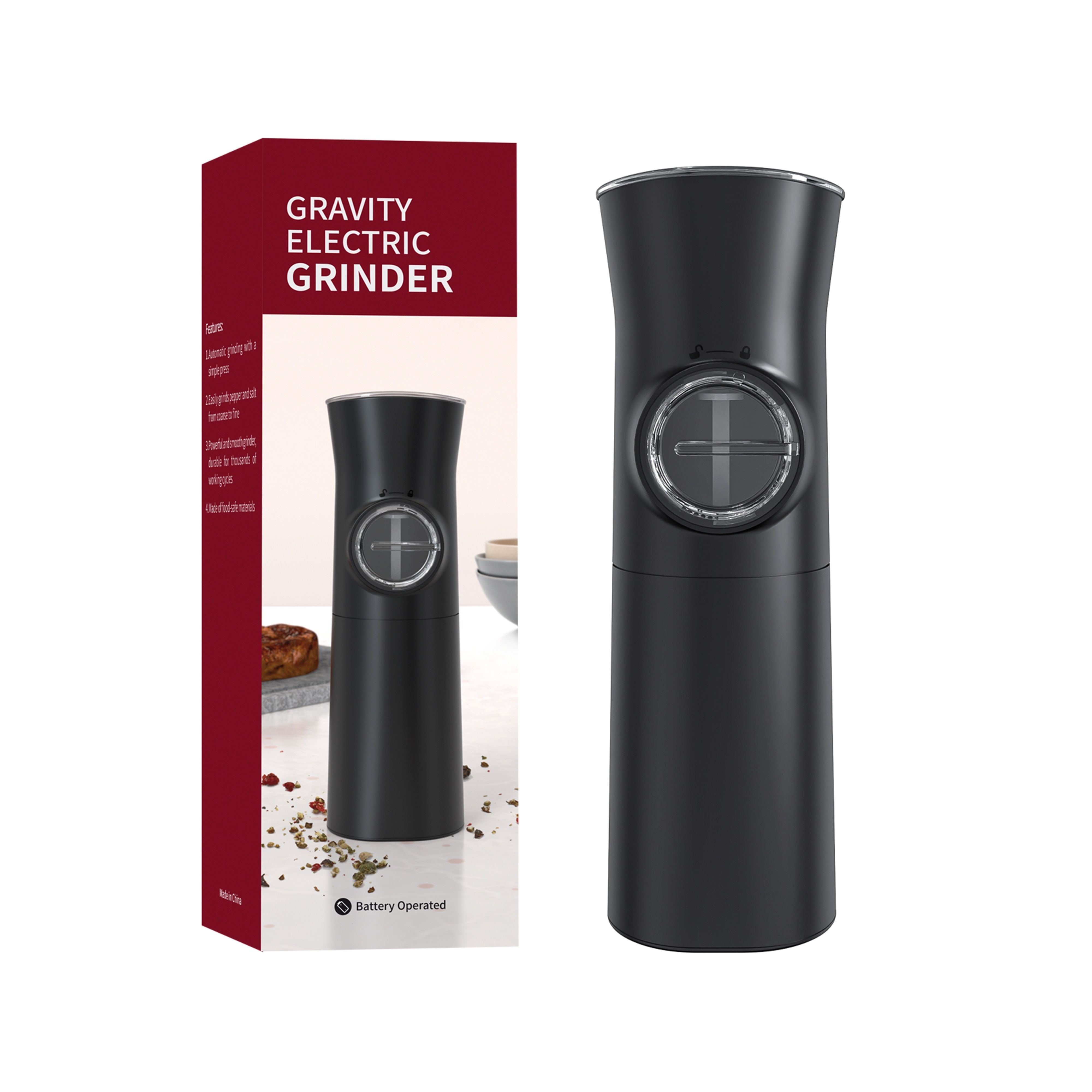 Electric Pepper Mill Coffee Grinder Automatic Gravity - Temu
