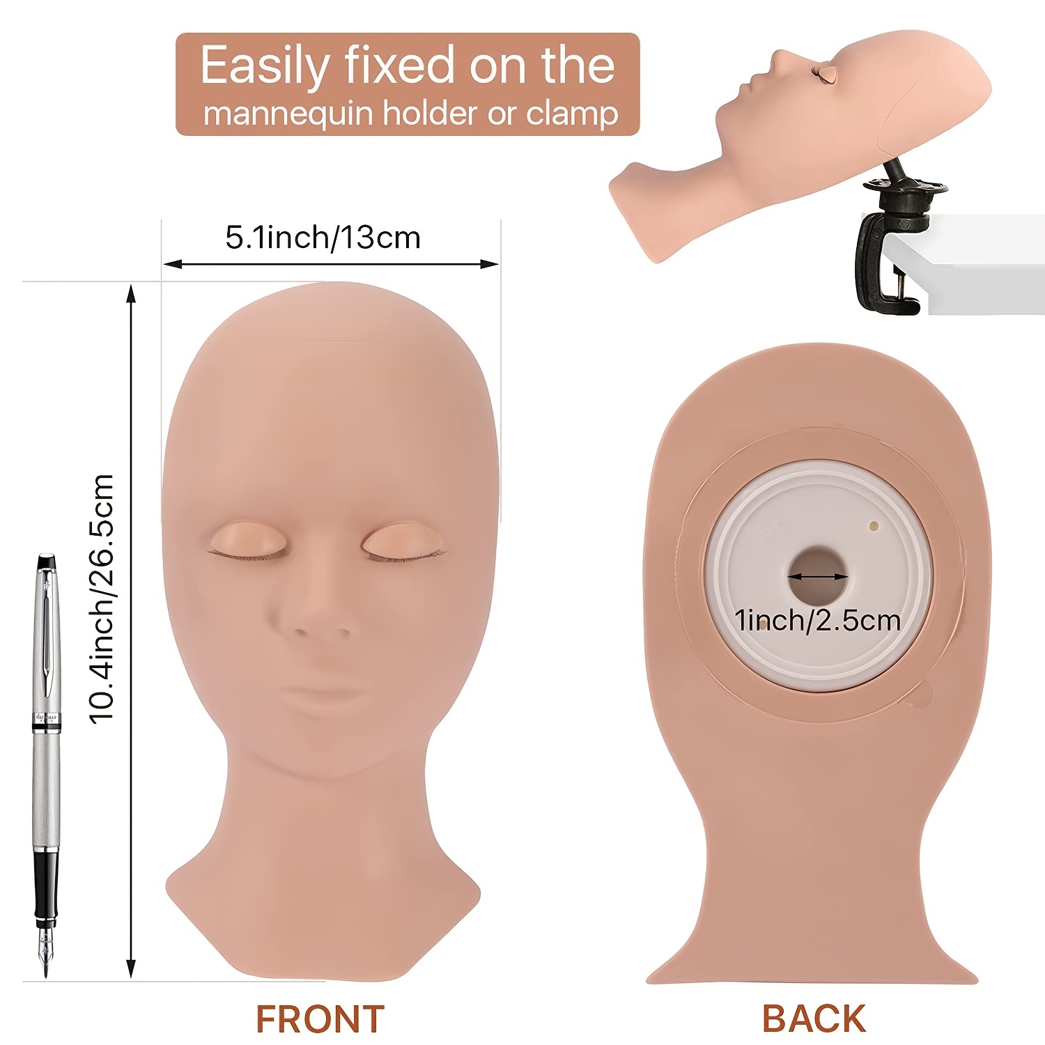 Lash Mannequin Head With Replacement Eyelids Lash Extension - Temu