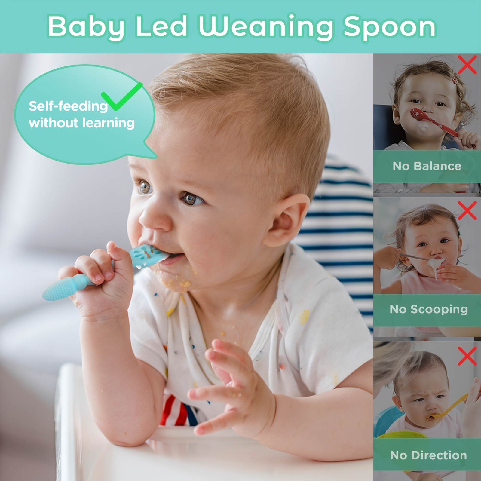 Baby & Toddler Weaning Utensils, Baby Feeding Spoons