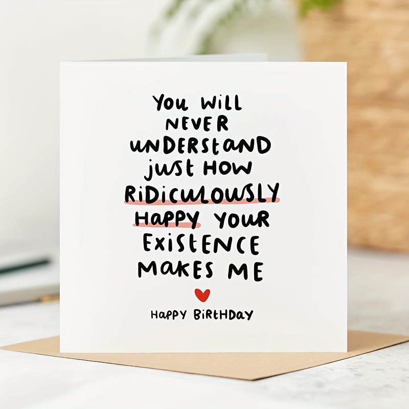 Make Ridiculously Happy Birthday Card Birthday Card One Love - Temu