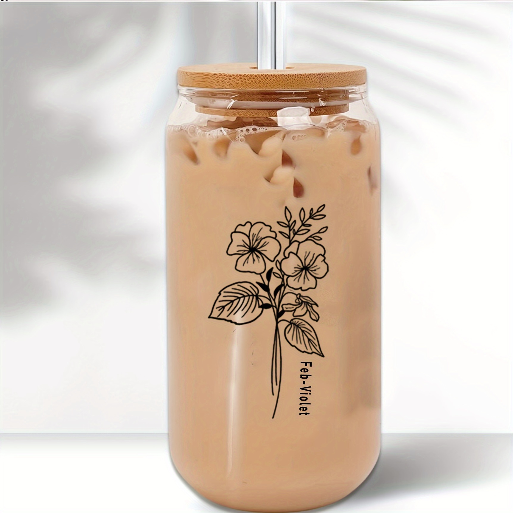 Personalized Iced Coffee Glass Can, Bridesmaids Gifts