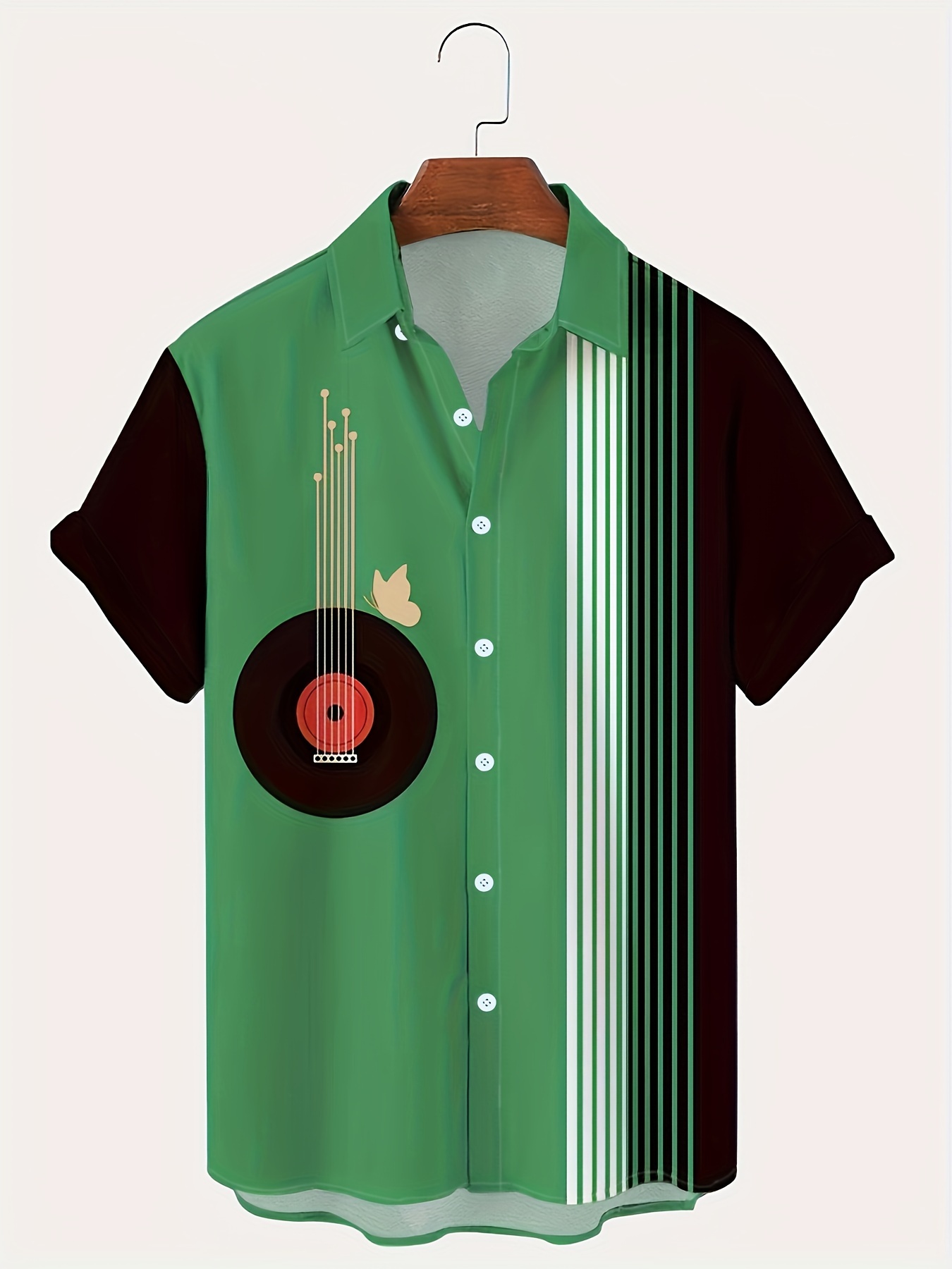 Men's Shirt Top Camp Collar Bowling Shirts Short Sleeve - Temu