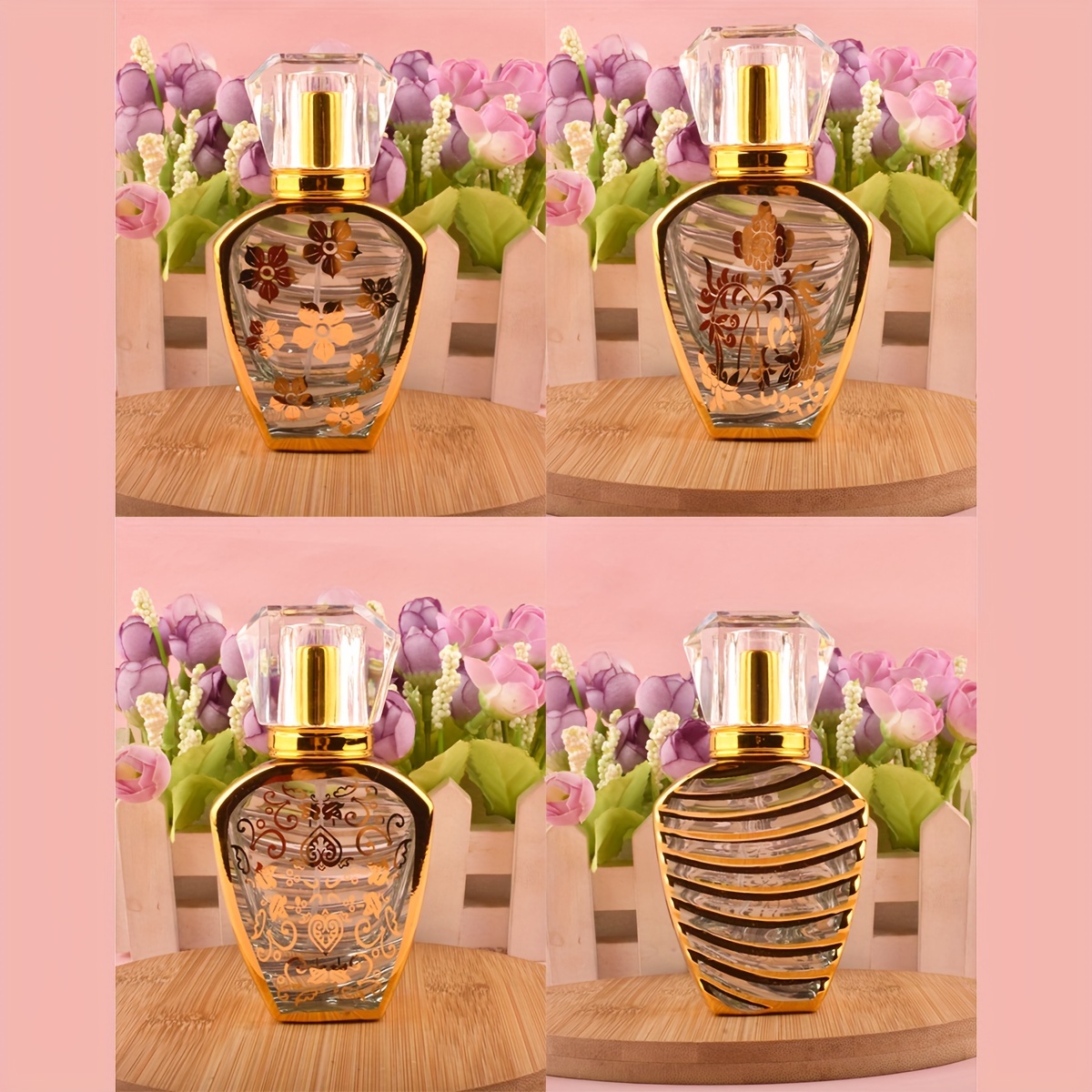 6 Botellas Spray Atomizador Perfume Cristal Diseño Rosa Mini - Temu Chile