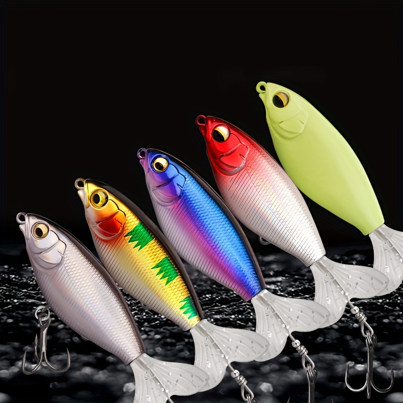Three Sections Propeller Tail Fishing Lures Topwater - Temu
