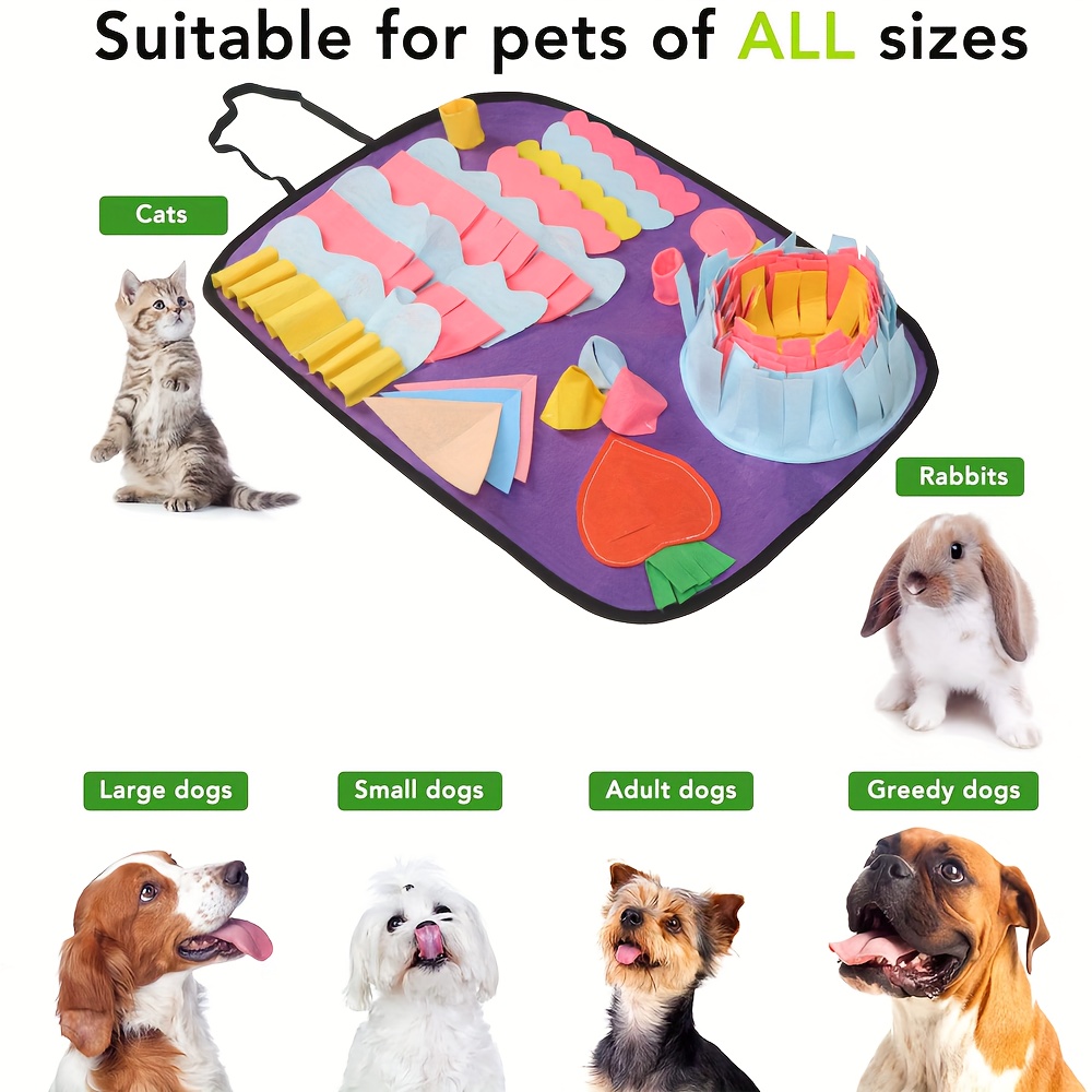 Snuffle Mat for Cats Small Large Pets, Nosework Feeding Mat