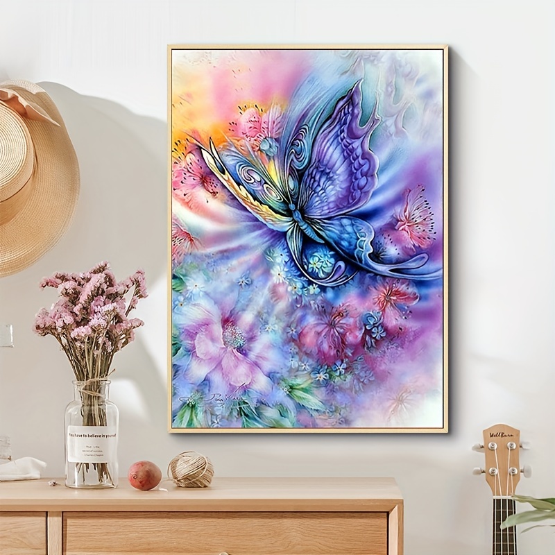 5d Diamond Painting Kit, Very Suitable For Children Or Adults Aged 7-15 And  Above, Butterfly Diamond Painting Kit, Full Diamond Round Diamond Painting,  Diamond Art Craft Is Very Suitable For Wall Decoration 