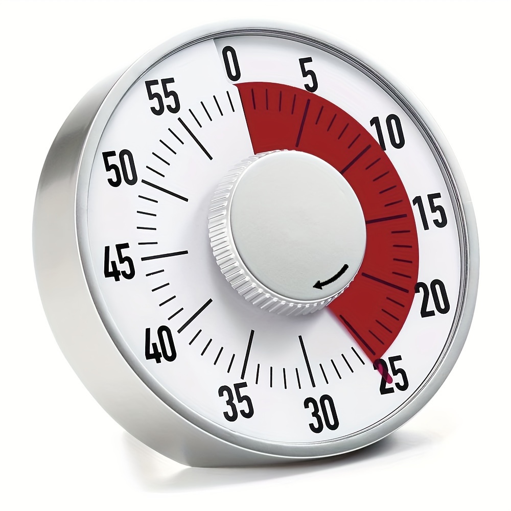 Round Mechanical Countdown Timer Visual Timer Kitchen Timer - Temu