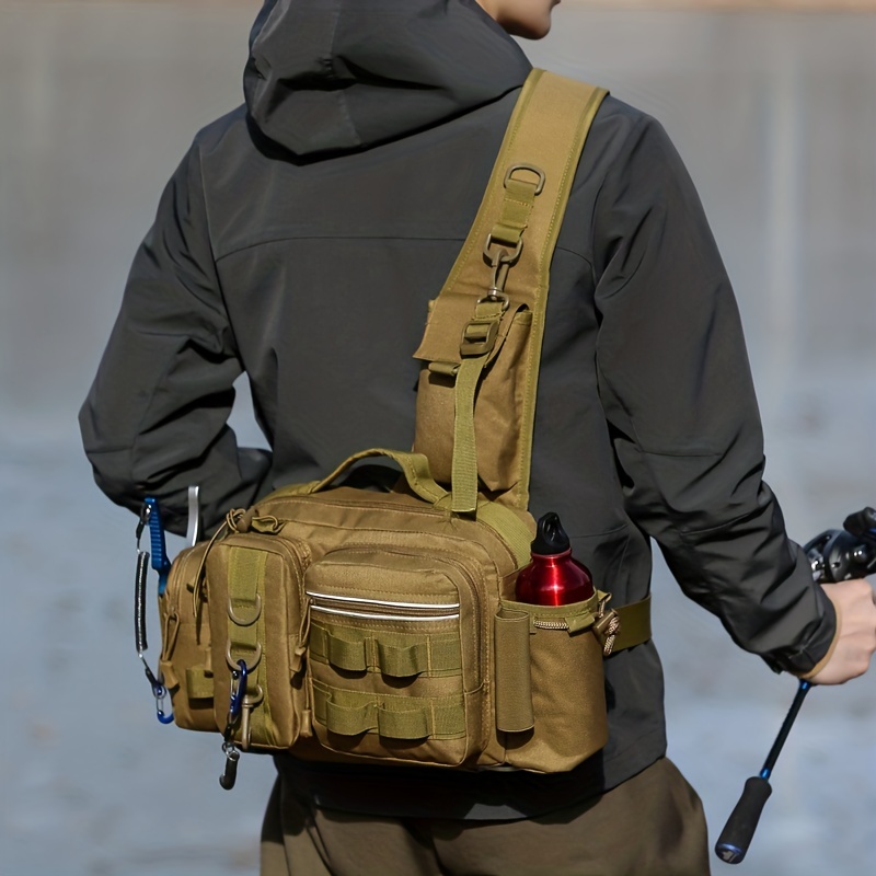 Fishing Backpack Rod Holder Tackle Sling Bag Men - Temu