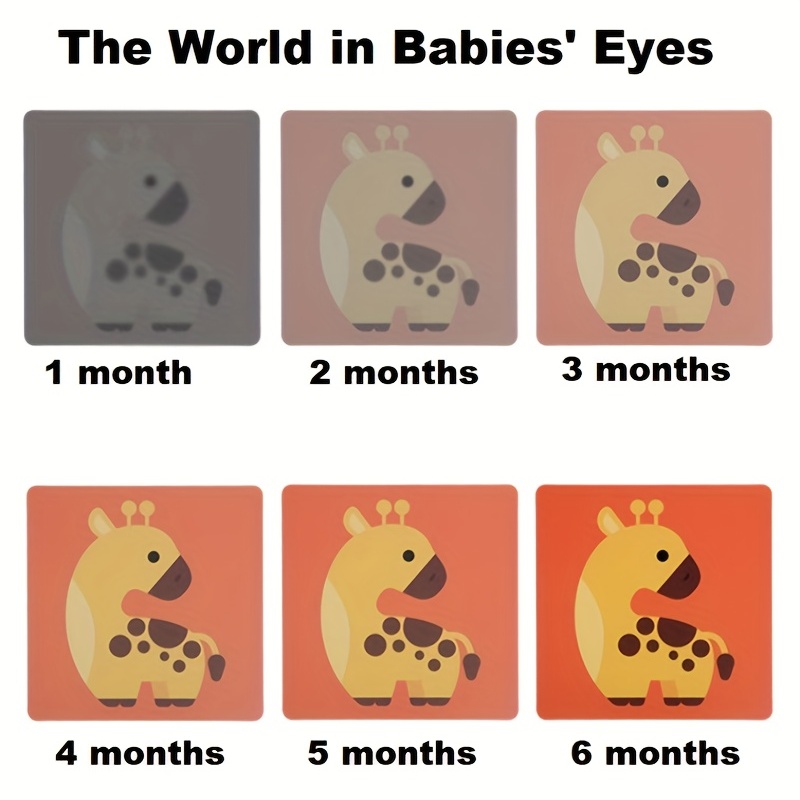 Cartes de stimulation visuelle pour bébé, 16 pcs noir blanc coloré double  face haute carte de contraste, nouveau-né nouveau-né jouet de développement  du cerveau activité d'apprentissage Sen