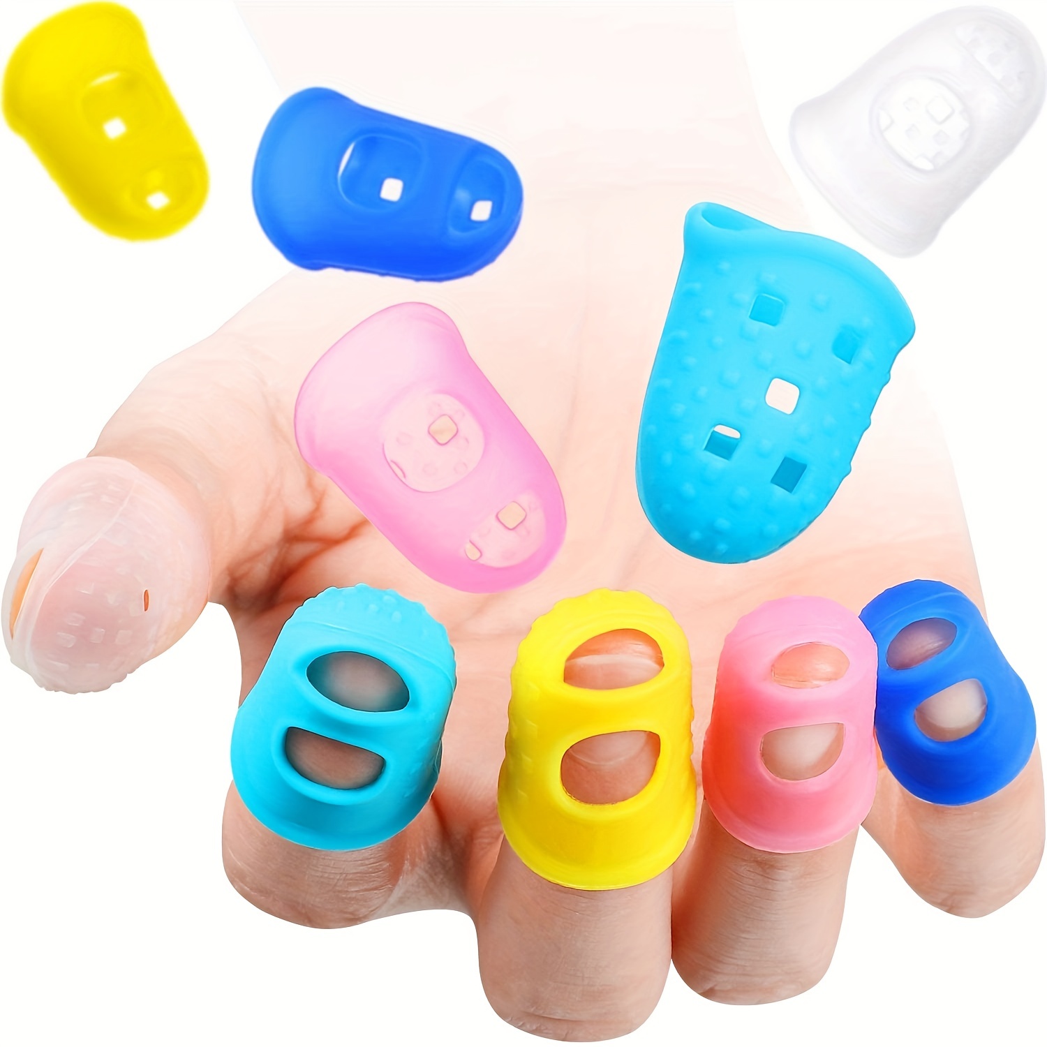 Silicone Needle Puler, Thimble, Finger Protector, Set of 2 