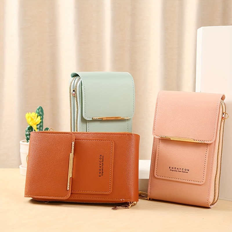 2023 New Anti-theft Leather Bag, Touch Screen Small Crossbody Cell Phone  Purse, RFID Blocking Mini PU Leather Crossbody Bags