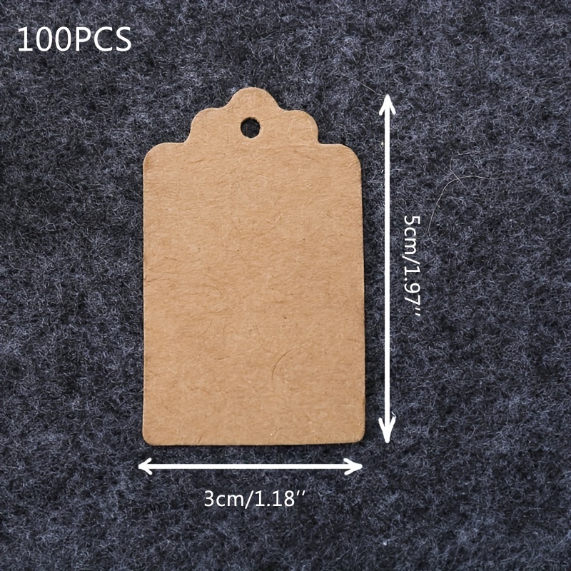 Pack of 500 Gift Tags, 26 x 15 mm Blank Price Signs, Kraft Paper