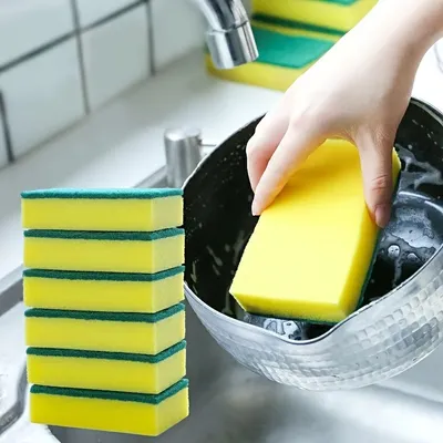 Dishwashing Sponge Scouring Pad Cleaning Brush Magic - Temu