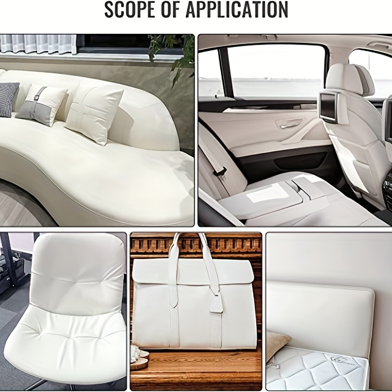Cinta de parche de reparación de cuero, adhesivo de vinilo y reparación de  cuero fuerte adhesión para sofá, asientos de automóvil, asientos de barco