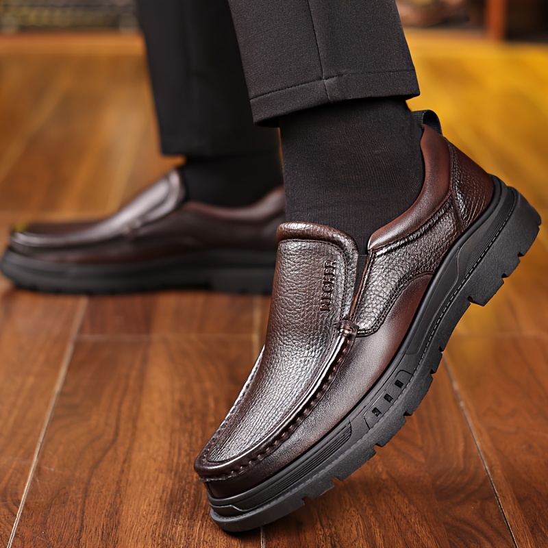 mens casual faux leather loafer shoes formal dress slip on shoes for business office spring summer and autumn men s shoes