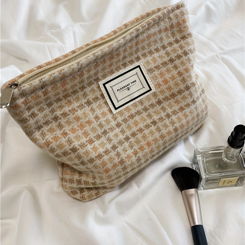 Large Canvas Makeup Bag Zipper Travel Toiletry Organizer