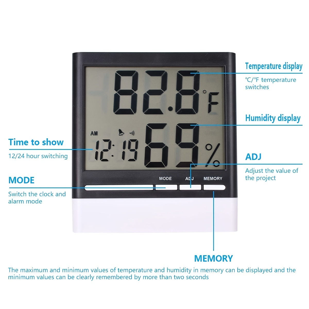 Digital Hygrometer Indoor Thermometer Humidity Meter Room Thermometer With  Temperature And Humidity Monitor Mini Hygrometer Thermometer - Temu United  Arab Emirates