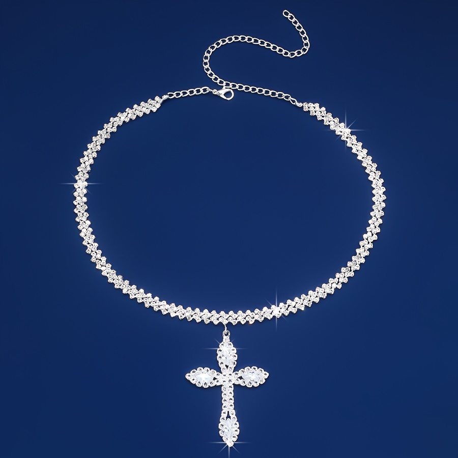 5pcs Sparkle Zironia Pave Cross Pendant Grace Amazing Charm for