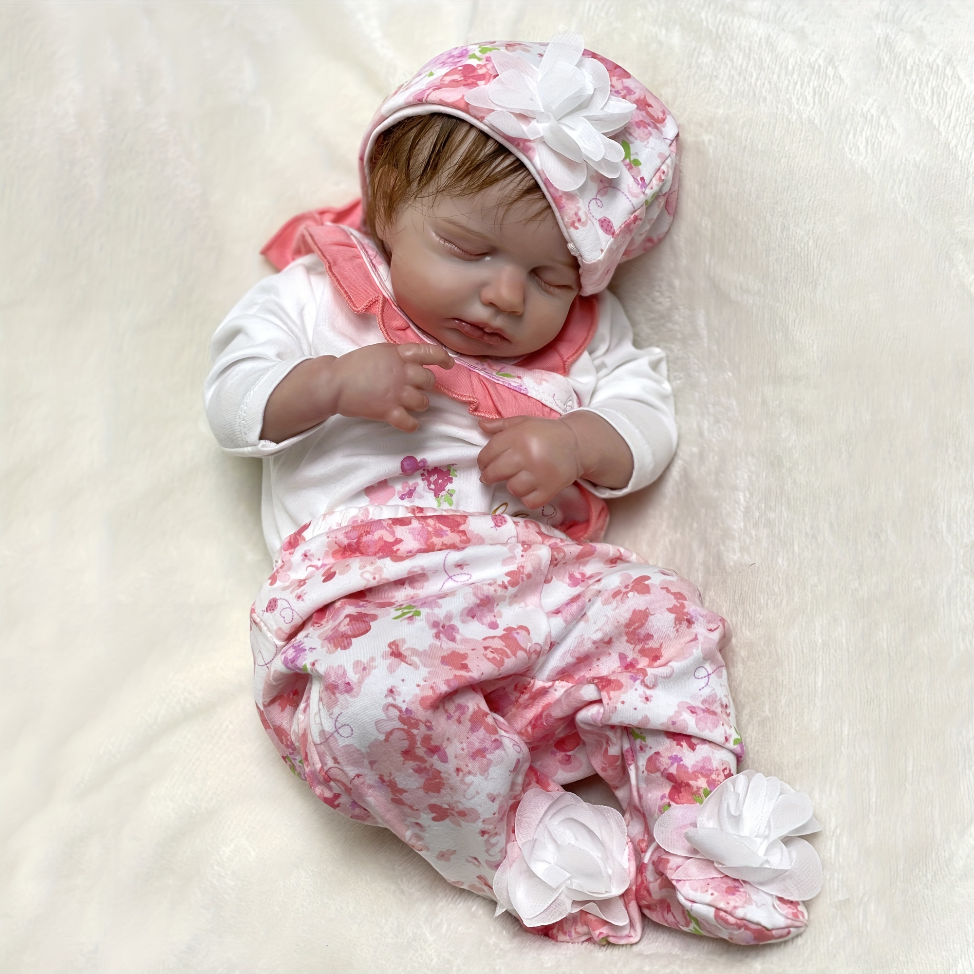 Bebe Reborn 18 Full Solid Silicone Reborn Doll Twins A&B Handmade Painted  Sleeping Baby Doll Boneca