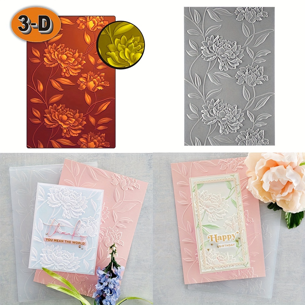 

Blooming Flowers 3d Embossing Folder Patterns Templates For Background Greeting Card Scrapbooking Paper Crafting Project Making For Adding Texture And Dimension To Craft Eid Al-adha Mubarak