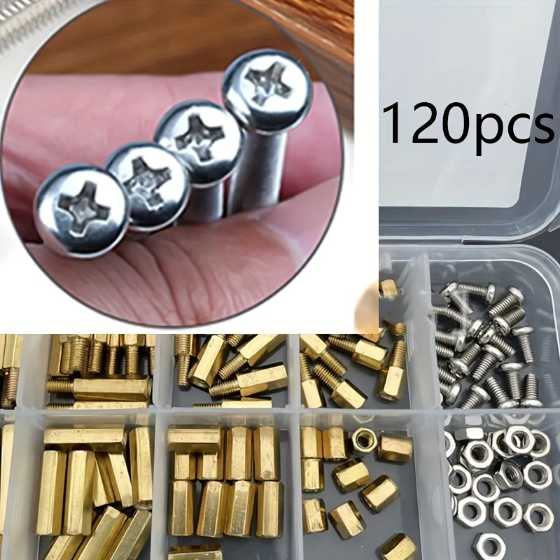 20Pcs M3 Standoff Screws Stainless Steel Hex PCB Standoffs (6mm+6mm, Silver)