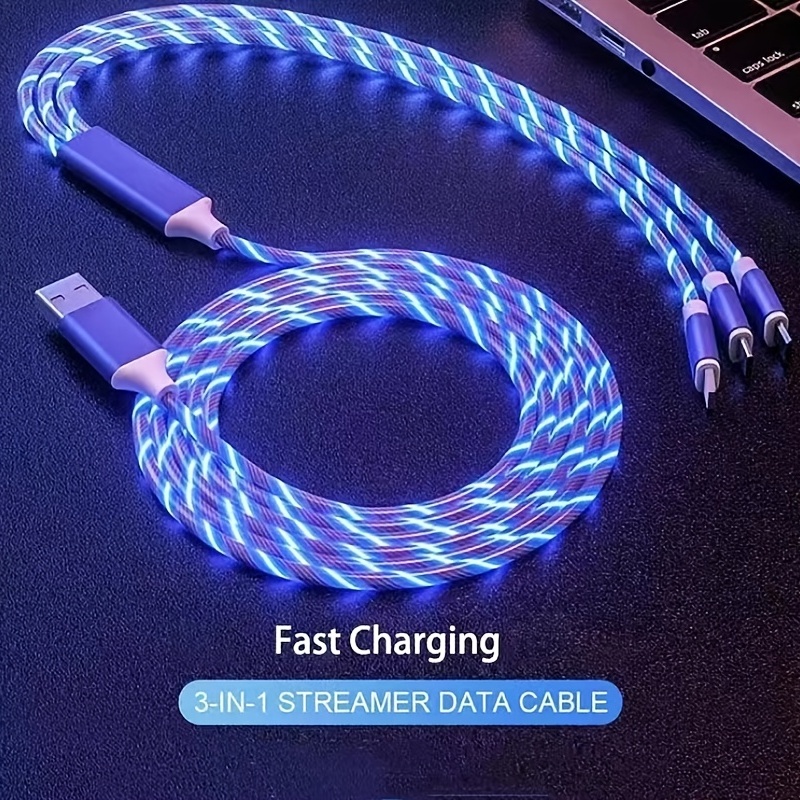 flowing led iphone charger