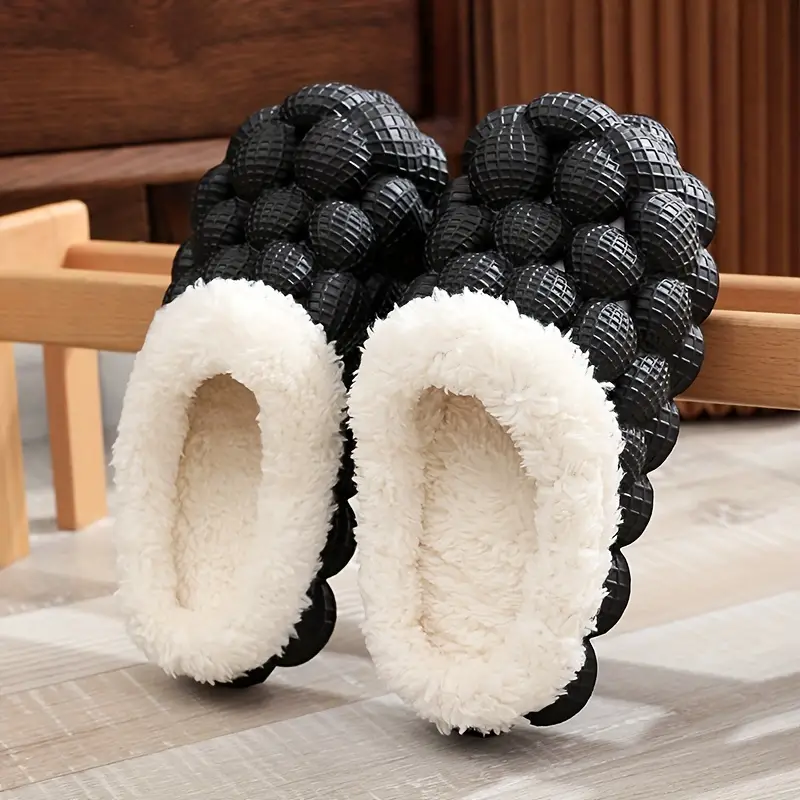 Mens Fuzz Lined Massage Bubble Slides Trendy Cushioned Funny Non Slip Spa  Slippers Golf Ball Slippers Home Slippers, 24/7 Customer Service