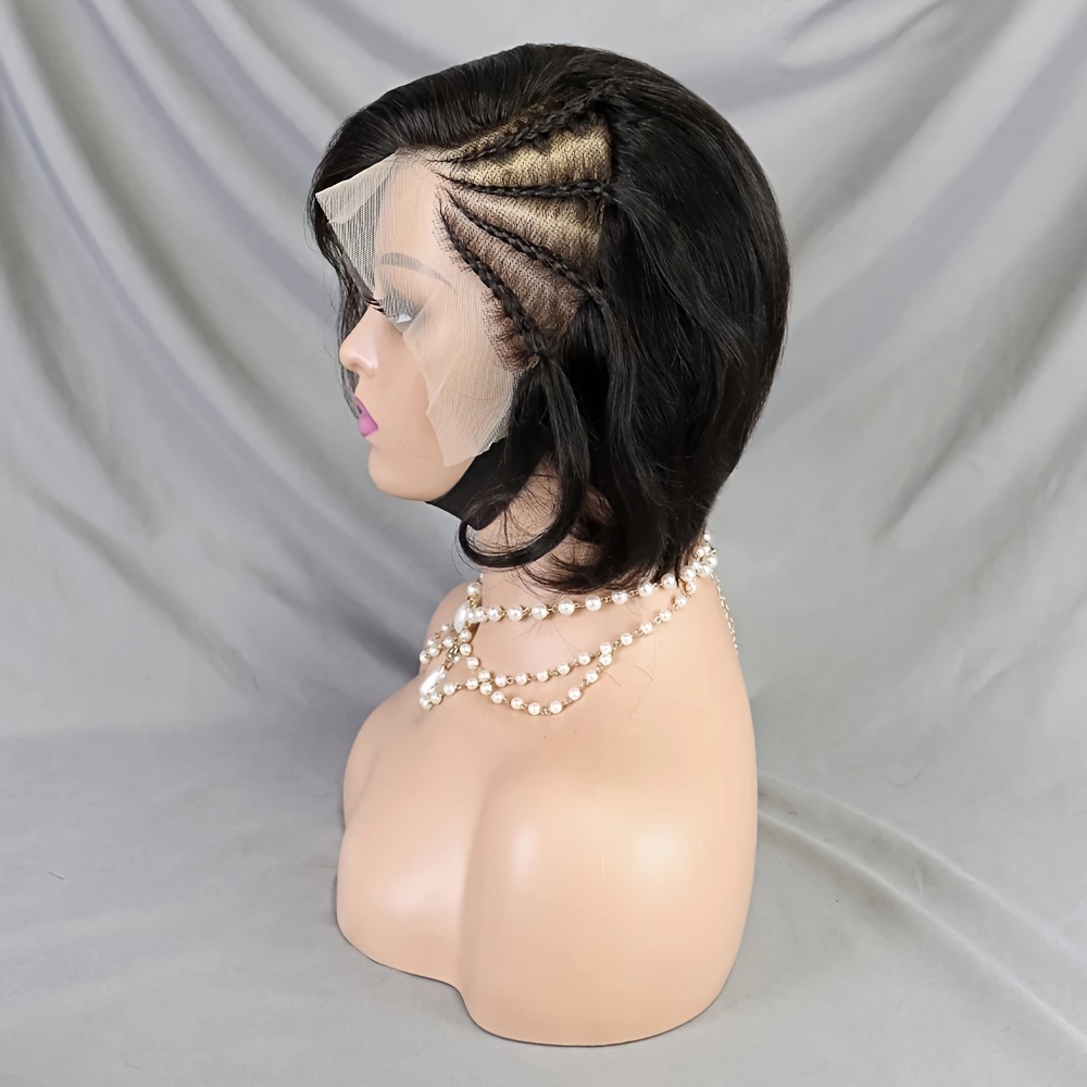 cut wig braided straight hair wig women short bob 13x4 Temu