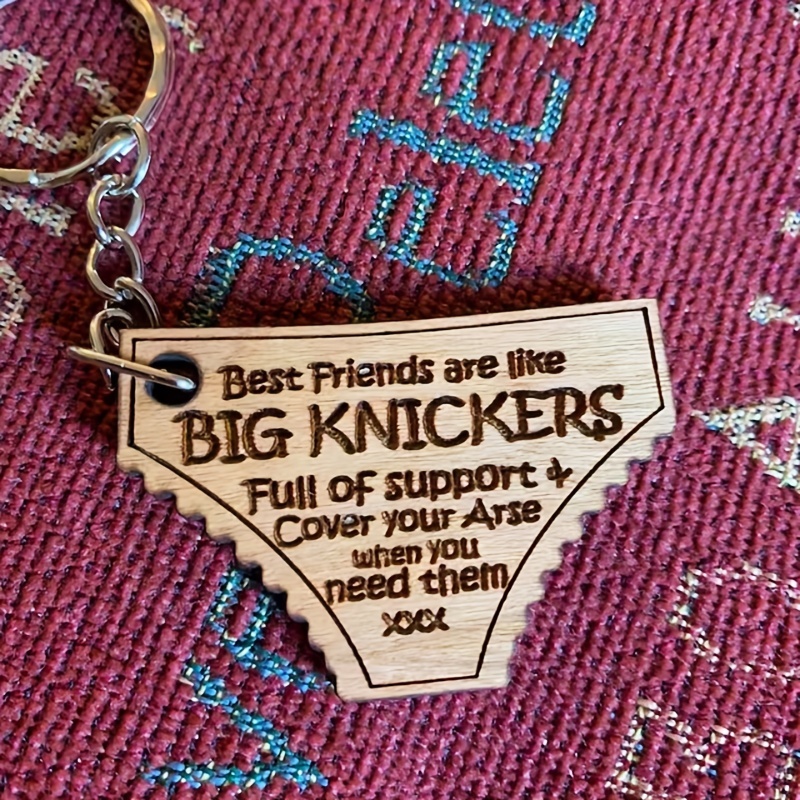 1pc, Big Knickers Friendship Keyring Perfect Gifts For Christmas, New Year,  Birthday, Wedding, Anniversary, New Home Or Any Other Season Of Graduation