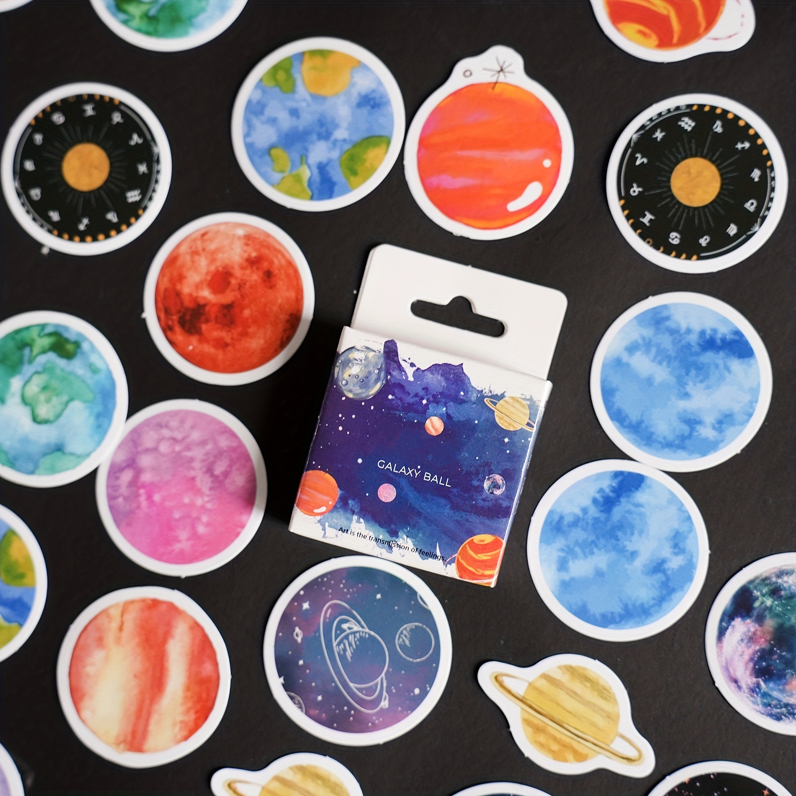 46Pcs Vintage Astronomy Celestial Stickers Set Decorative Space Planets  Galaxy Sun Moon Astronomy Planner Sticker for