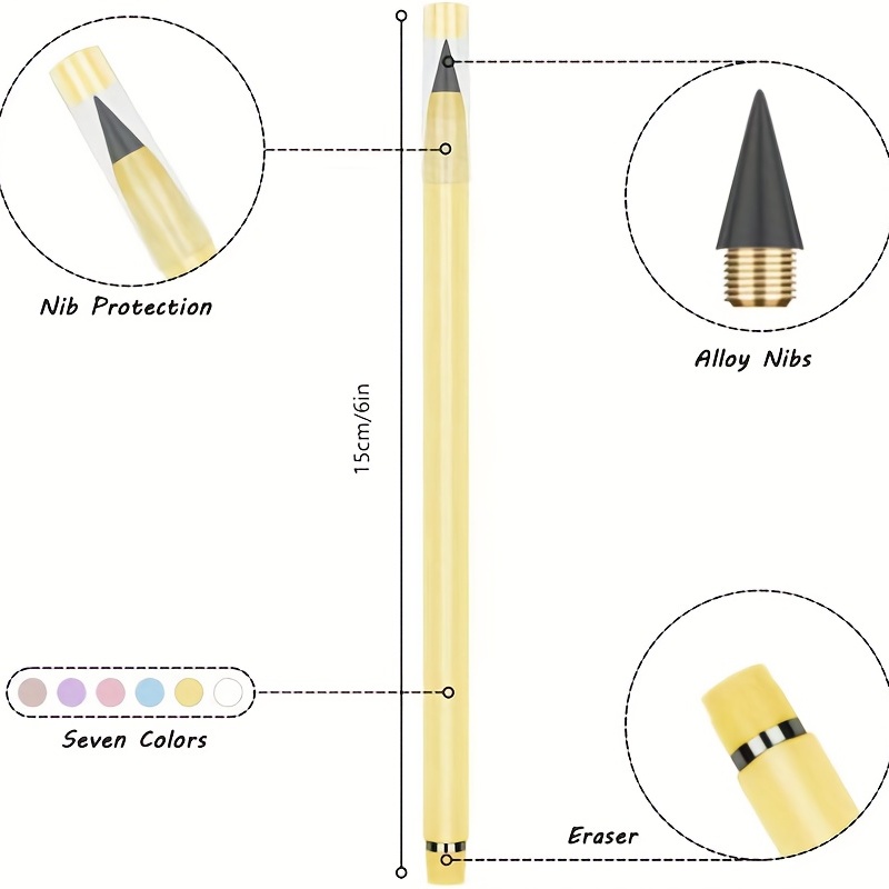 Infinite Pencil Magic Pencils Everlasting Pencil Unlimited Inkless Pencil  Reusable Erasable Infinity Pencil 1pcs 