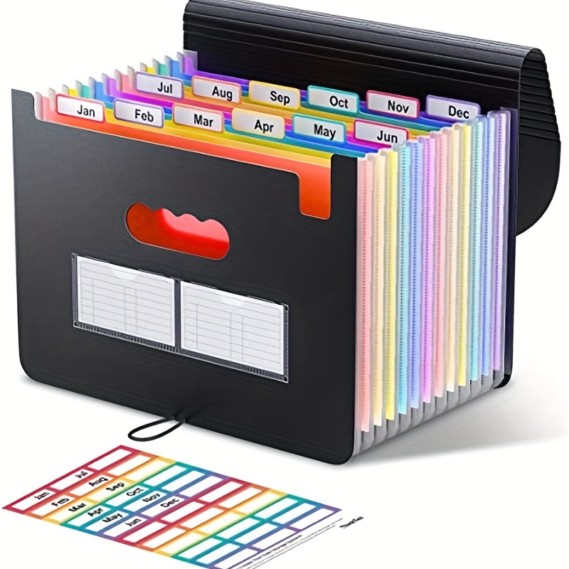 Accordion Paper Organizer Coupon Expanding File Folder Plastic Box A4  Binder Document Boxes Lid Expandable - AliExpress