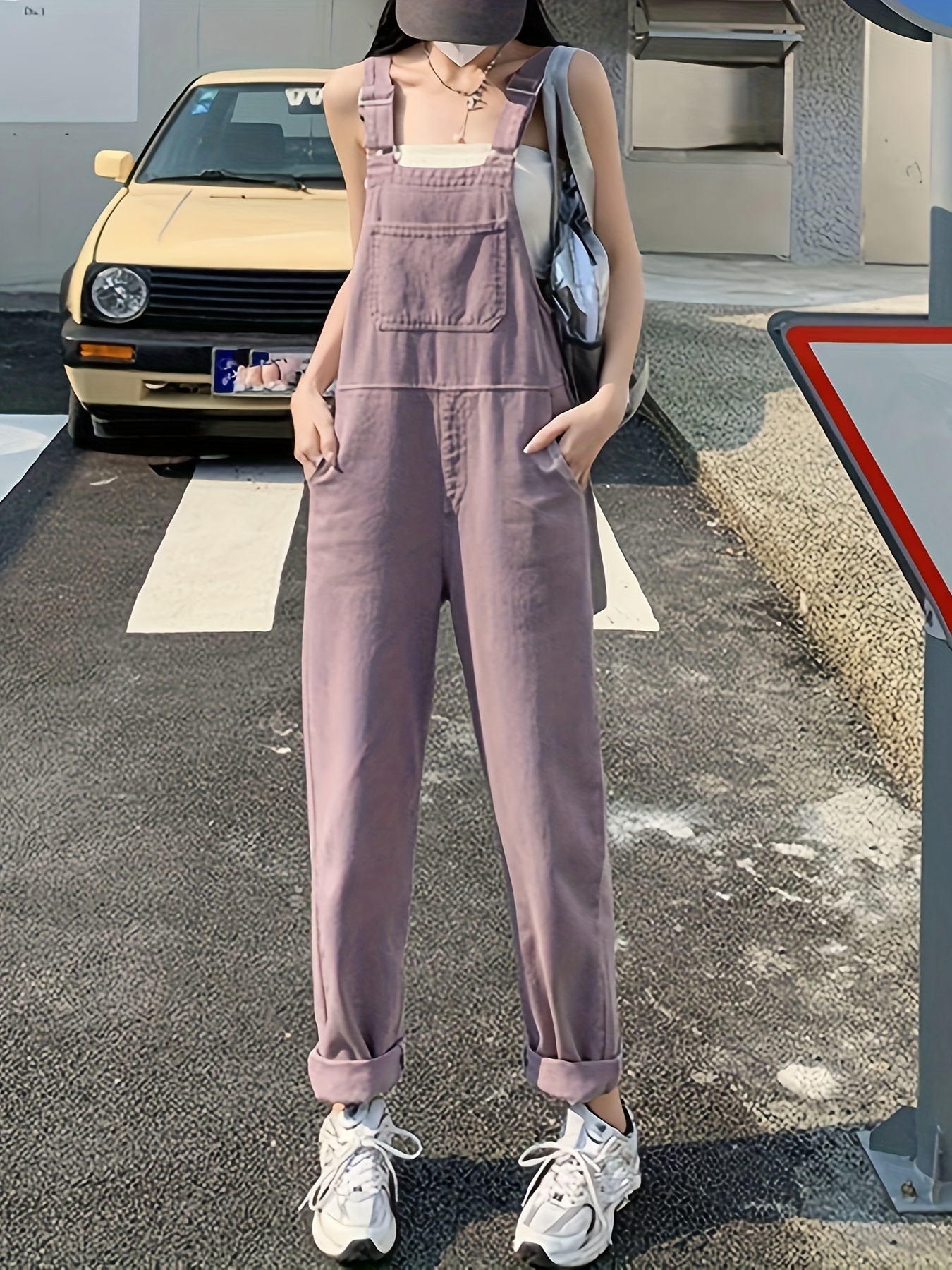 Jumpsuits Women Denim Overalls Korean All-match Long Pants Rompers with  Pocket