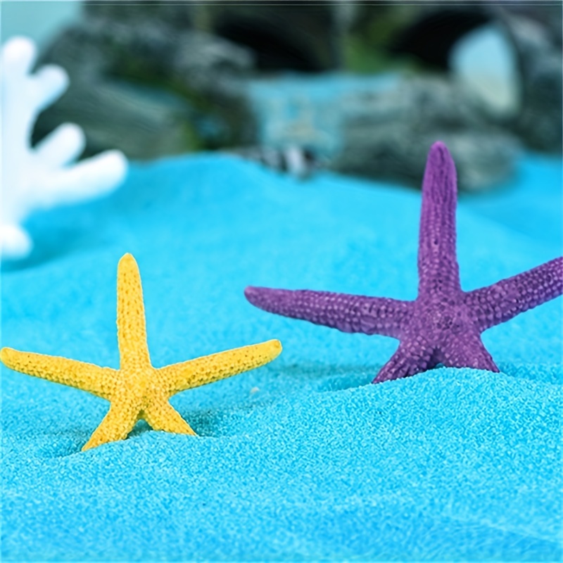 6 Uds Decoraciones Estrellas Mar Resina Pecera Pecera - Temu Mexico