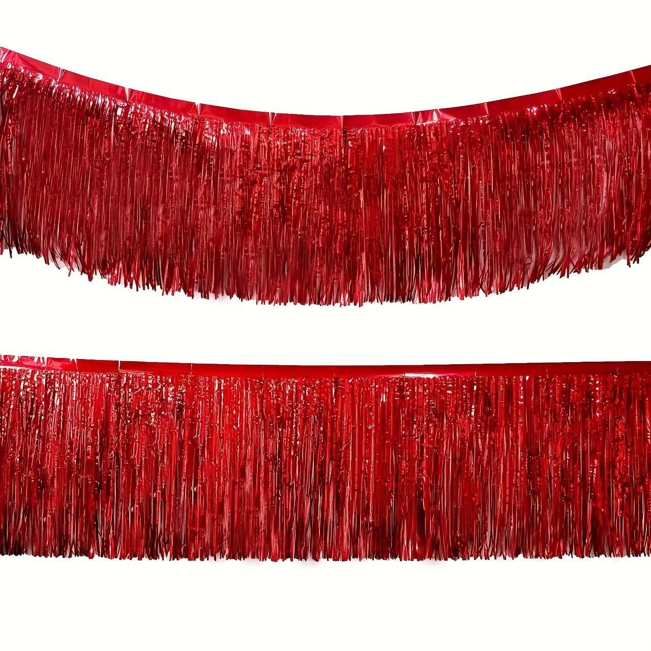 Iridescent Red Backdrop Fringe Iridescent Red Streamers For - Temu