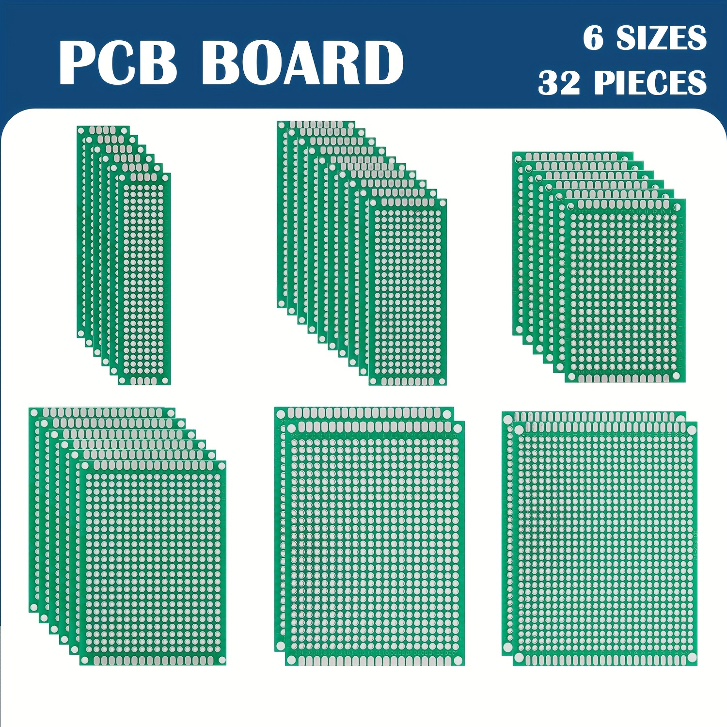 PATIKIL Saldatura Esercitazione Scheda, 4 Set Kit Elettronica Prototipo PCB  Scheda Fai-da-Te Saldatura Circuito Voce Comando LED Luce per Competizione