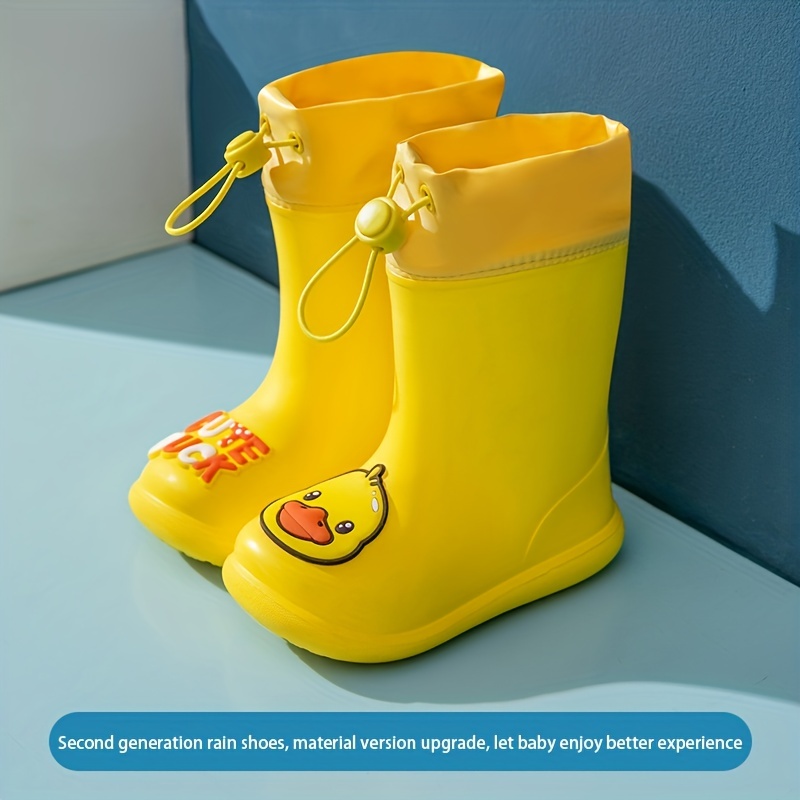 Toddler yellow outlet duck rain boots