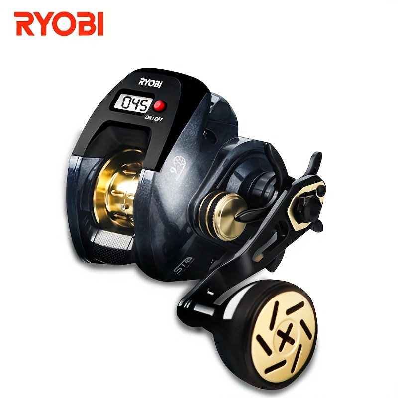 * Baitcast Fishing Reel: Durable Stainless-Steel & Brass Gears, Large Line  Capacity, Powerful Carbon Disc Drag - Perfect for Trolling/Jigging & Li