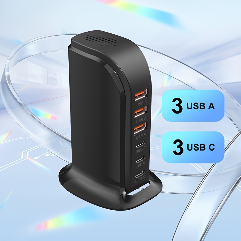 Adaptador de corriente USB C, paquete de 3 unidades de 20 W, 2 puertos  PD&QC 3.0 tipo C, cargador de pared de bloque de carga rápida compatible  con