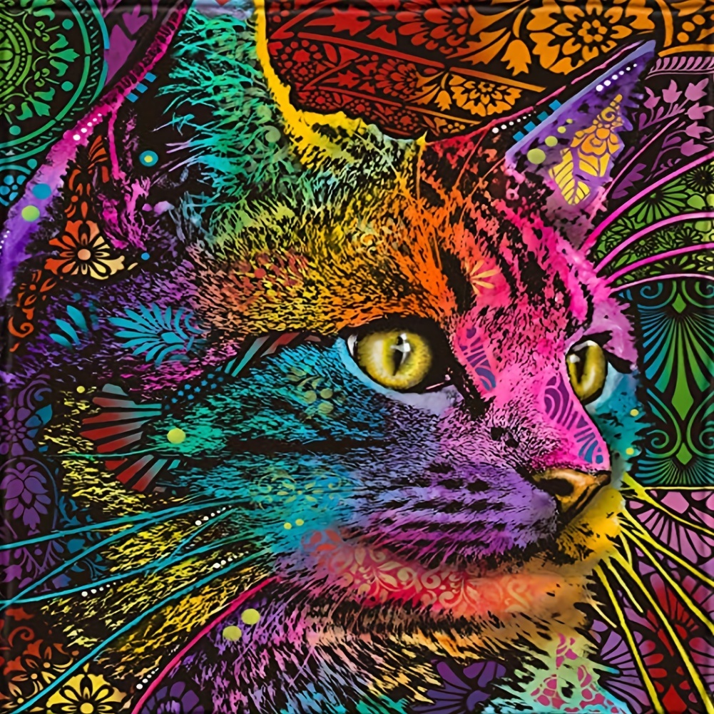 1Pc 5D DIY Diamond Painting cat pictures, Full Diamond Painting With  Diamond Art, By Number Kits Embroidery Rhinestone For Wall Decor