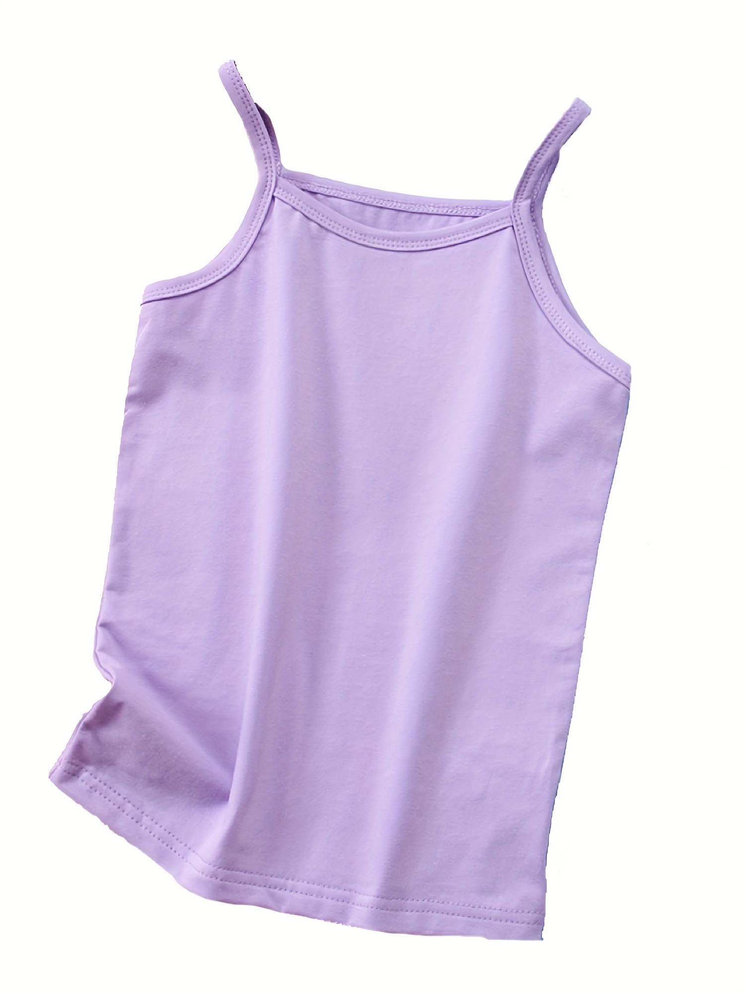 Girls Sleeveless Undershirt Soft Camisole Solid Color Tank - Temu