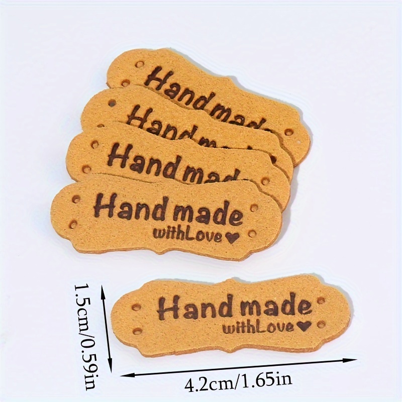 Microfiber Handmade Leather Labels Embossed Crochet Labels - Temu