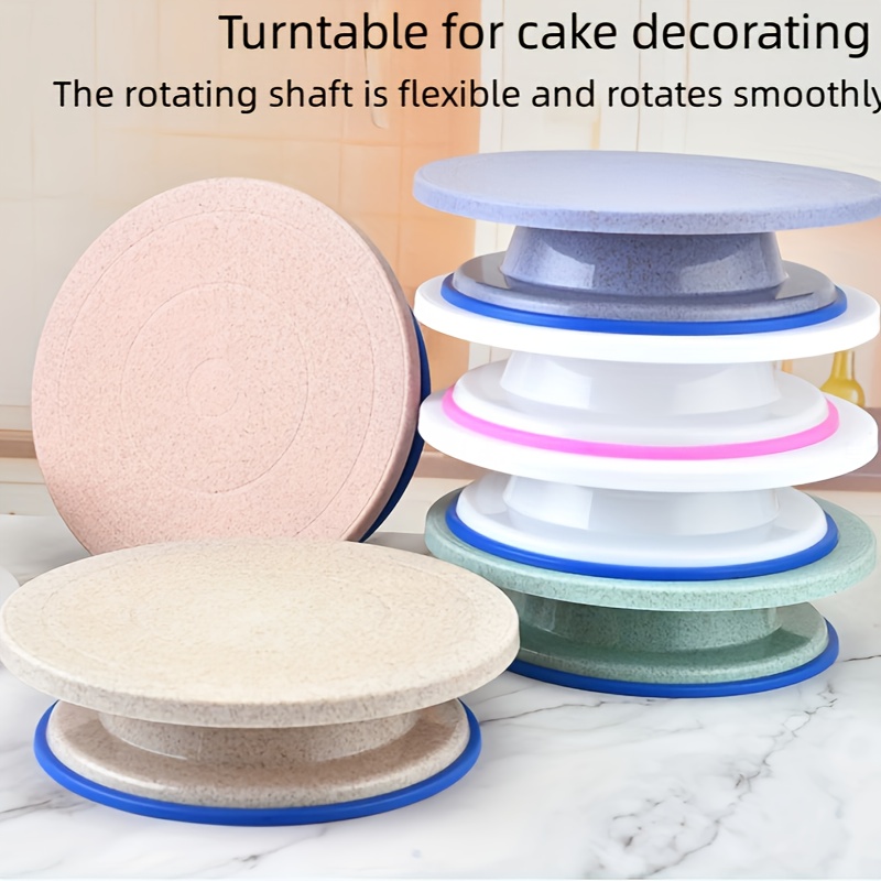 Cake Turntable Rotating Cake Stand Rotate Turn Table Kitchen Utensils  Gadgets Non Slip Turns Smoothly Cake Decorating Revolving Cake Stand 