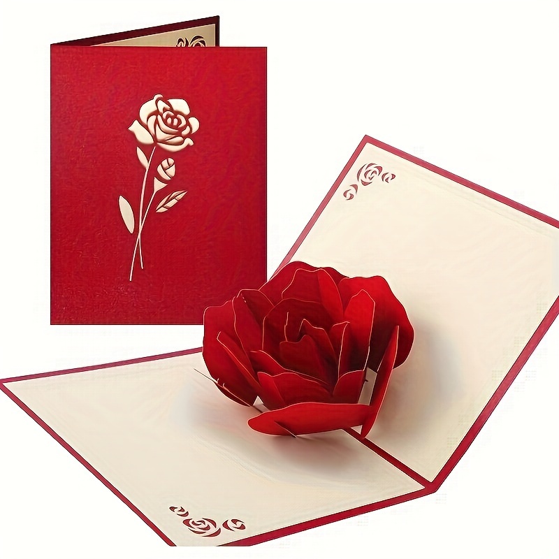 

3d Pop- Card With Envelope - Greeting For Men, Women, - Anniversaries, Day, Weddings & Valentine's