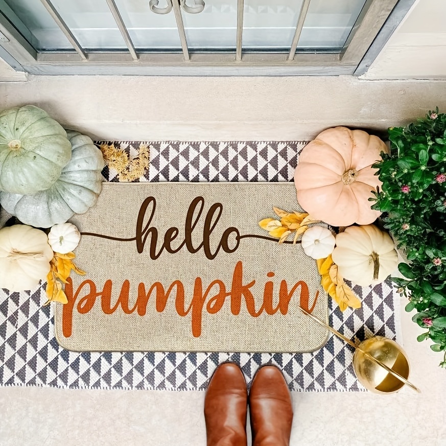 Thanksgiving Doormat Outdoor Decor, Holiday Welcome Door Mat