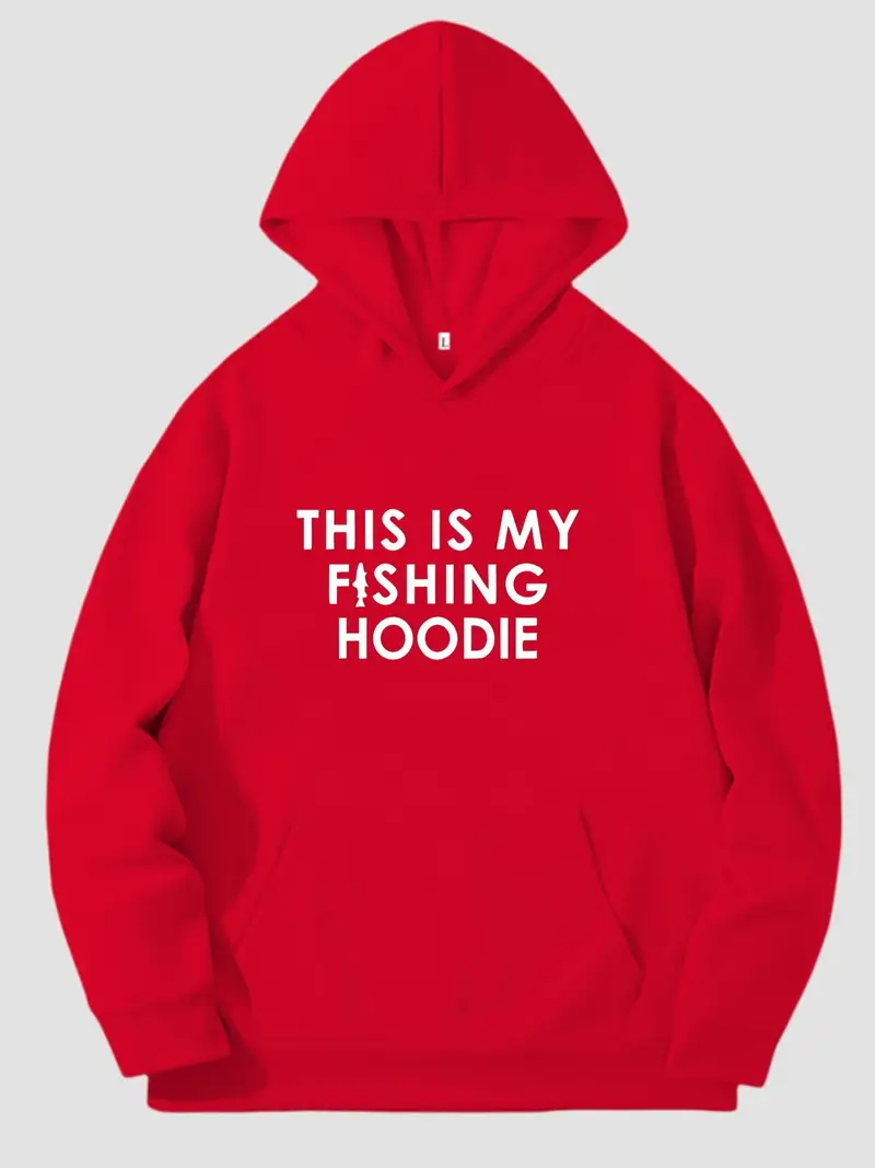 Funny Slogan Fishing Hoodie Print Hoodie Cool Hoodies Men - Temu
