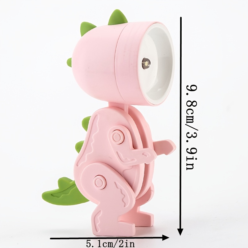 1pc cute mini dinosaur night light diy cartoon desktop lamp with ears for cute pet and table decoration details 2